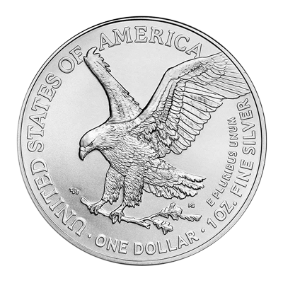 A picture of a 1 oz Silver American Eagle Coin (2022)